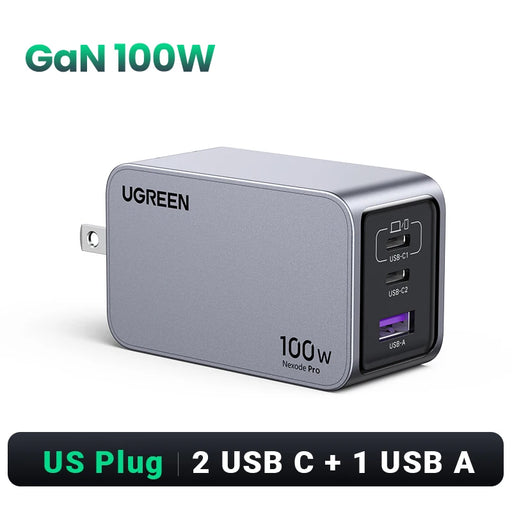UGREEN 100W GaN Charger USB C Charger QC4.0 3.0 Quick Charge For Macbook Laptop Tablet PD Fast Charger For iPhone 15 14 13 Pro US GaN 100W CHINA