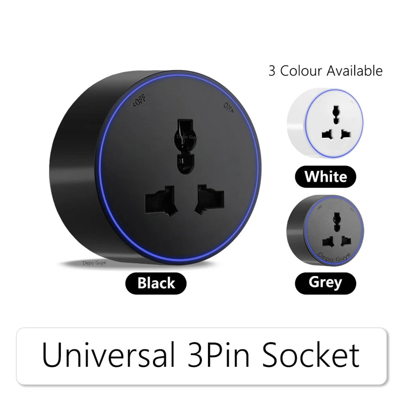 Induction lamp Wall Power Track Socket EU/FR/Russian/Israel/Italy Office Electric Socket Removable Adapter Plug UK Universal USB