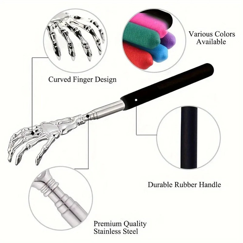 Ghost Hand Itchy Scratch Stainless Steel Scalable Home Massager No Need for People, Old Man Happy Scratcher Itchy Scratch