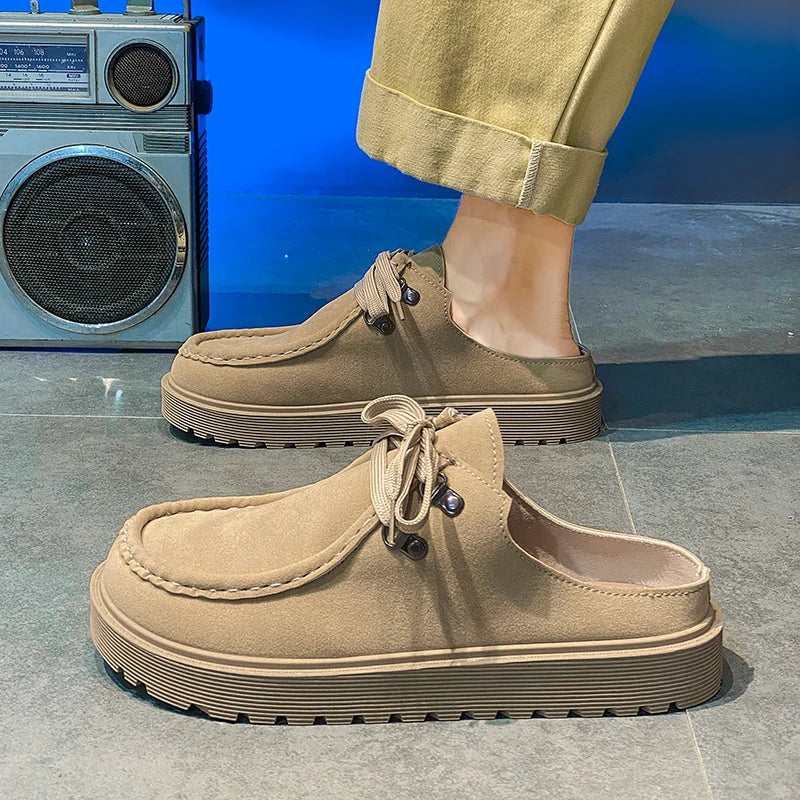 Men's Casual Slip-On Slippers Spring Summer New Soft-Sole Anti-Slip Comfort Outdoor Walking Shoes Fashion Youth Joker Tide Shoes