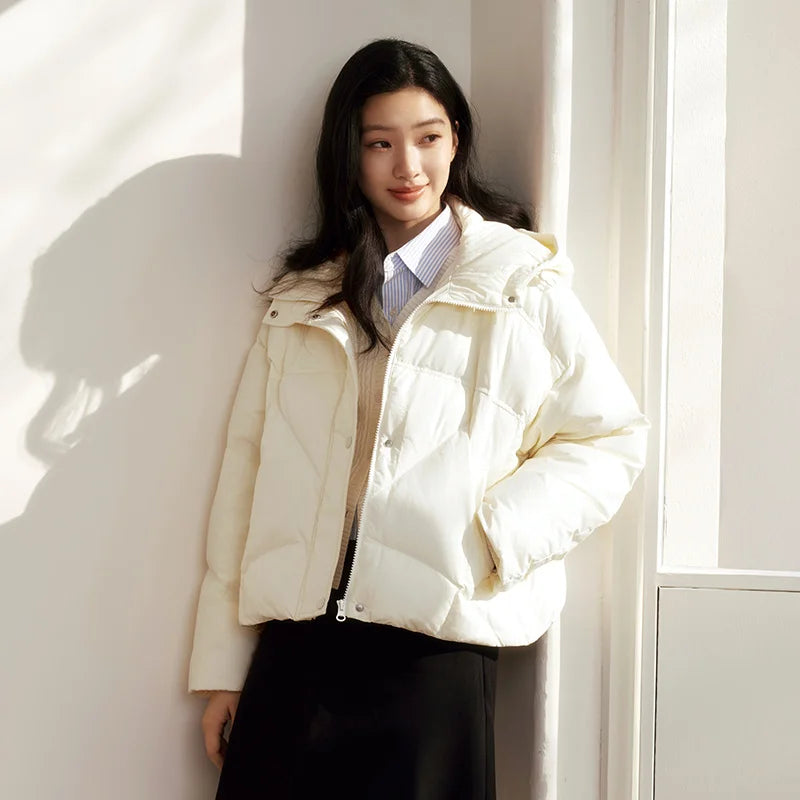 Semir Thin Down Coat For Women 2026 Spring Waterproof Windproof Stain-Resistant Oversize Loose Casual Fashion Jacket