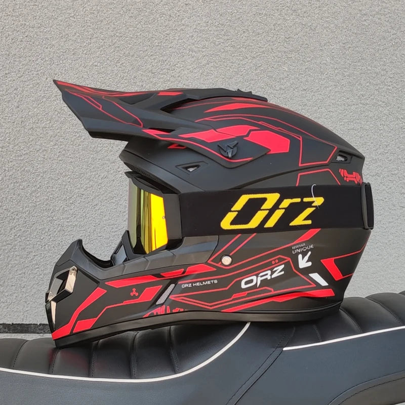 ORZ-906 Off road Racing Motorcycle Helmet Bicycle Descent AM DH Cross Off road Helmet Capacite De Moto Casco
