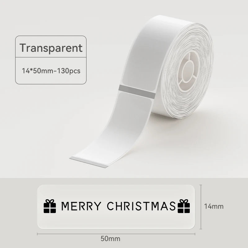 1 Roll Niimbot Transparent Label Sticker Scratch-Resistant Anti-Oil Label Paper for D11 D110 D101 H1S Thermal Label Printer