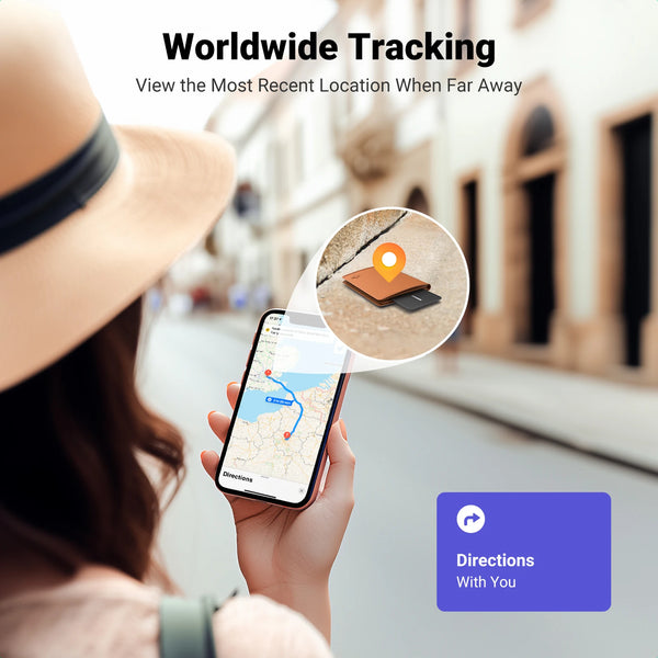 UGREEN Wallet Finder, Smart Tag Bluetooth Tracker Card Item Locator for Luggage Tags Passports with Apple Find My App (Only iOS)