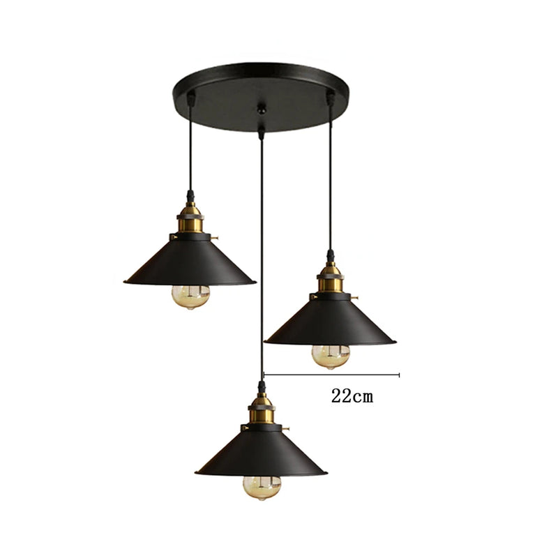 JOYON Vintage Pendant Light Loft Retro Chandelier Pendant Lamp E27 Industrial Hanging light Edison Home Lighting for Living Room