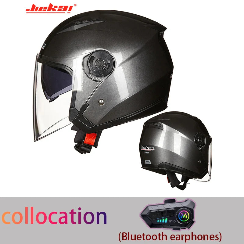 Motorcycle semi covered helmet cascos para motos with built-in sun visor Bluetooth helmet motorcycle helmet
