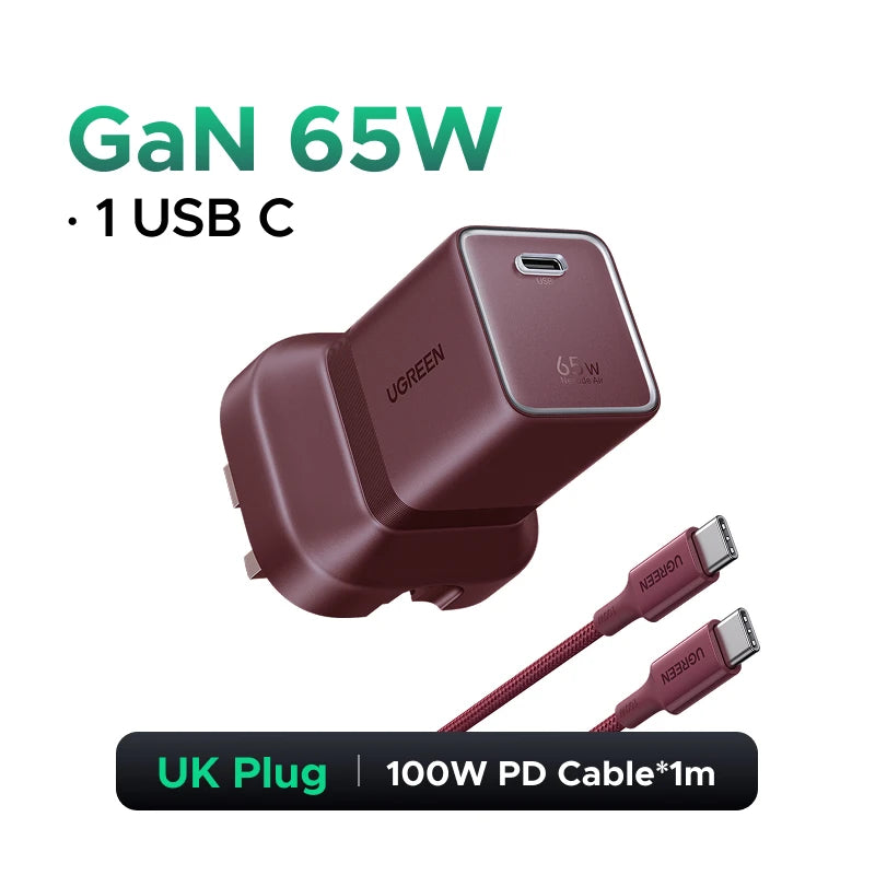 【Ultra Mini】UGREEN Nexode Air 65W GaN Charger AVS PPS PD3.0 For Macbook Pro Laptop iPhone 18 17 Samsung S26 Ultra iPad Tablet