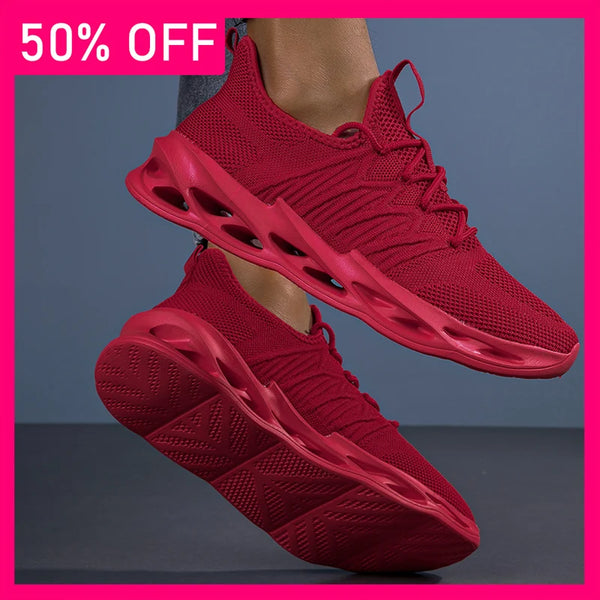 Men Sports Shoes Trendy Mesh Breathable Soft Sole Light Outdoor Running Shoes New Comfort Versatile Summer Casual Tennis Shoes