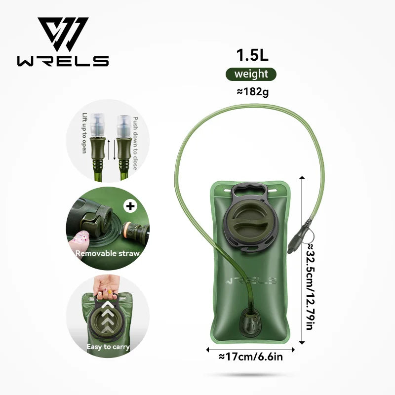 WRELS Hydration Bladder Water Reservoir Large Capacity Water Bag BPA Free Running Cycling Hiking Ultra Durable Water Storage Bag