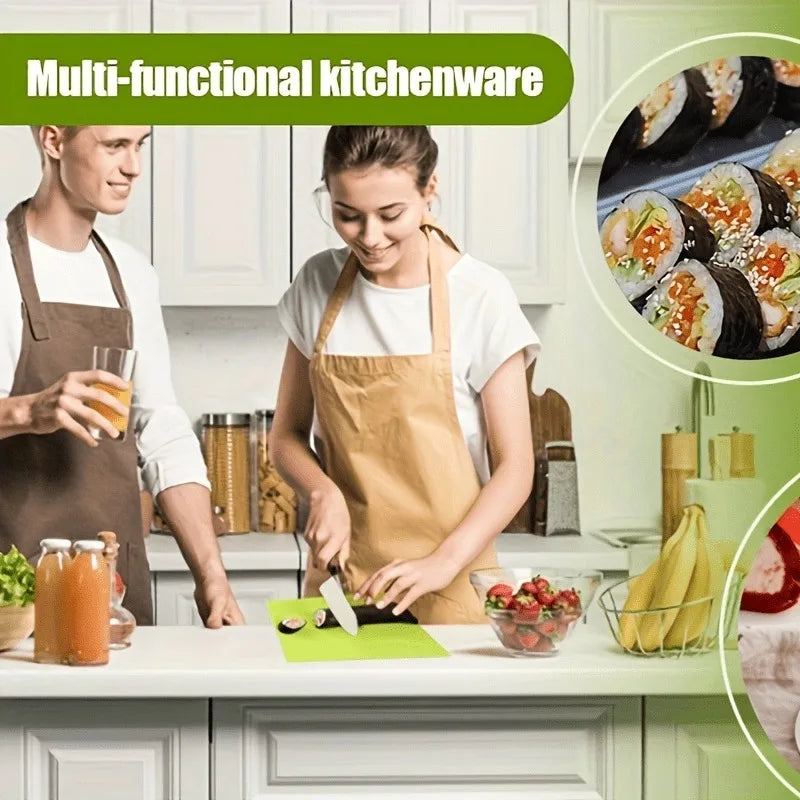 1pc High Quality Silicone Sushi Mat - Easy to Use Portable ,Perfect for Nori Hand Rolls,Must-have Accessory for RV Travel
