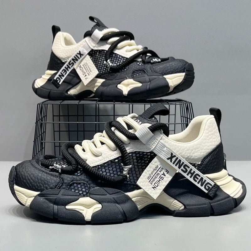 Men Sports Shoes Summer New Soft Sole Rebound Trend Mesh Breathable Versatile Street Running Anti Slip Tennis Shoes for Men