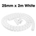 ZoeRax 2m 15/20/25mm Flexible Spiral Cable Wire Protector Cable Organizer Cord Protective Tube Clip Organizer Management Tools 25mm x 2m White