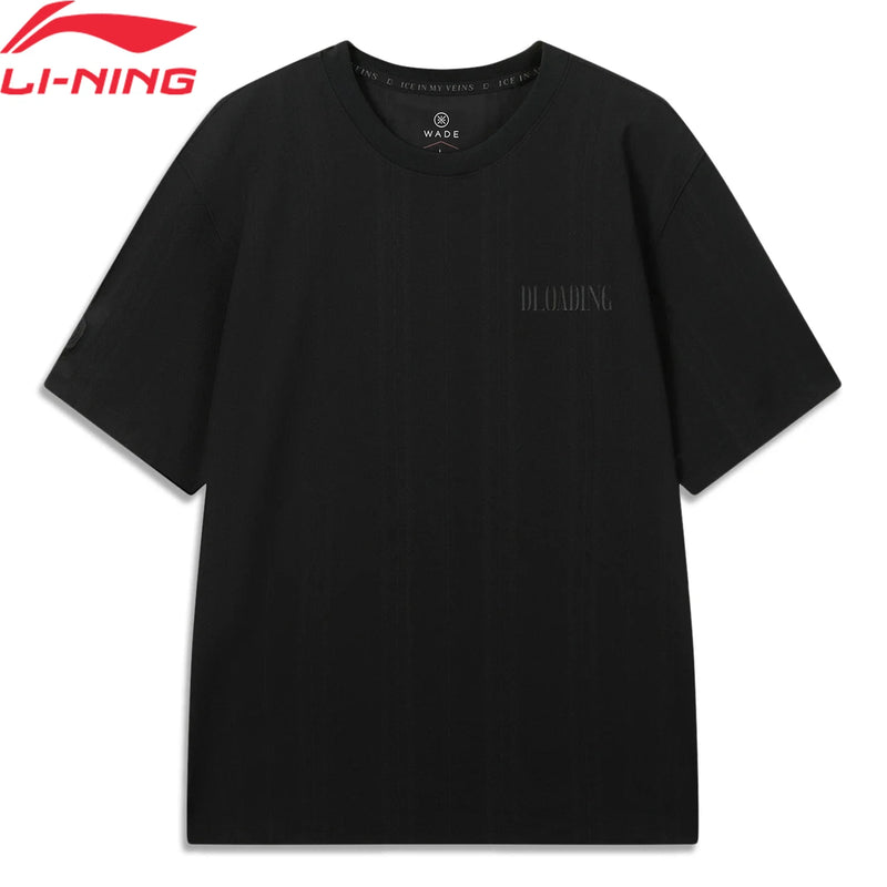 អាវយឺតបុរស Li-Ning Wade 59% Polyester 41% Elastane រាងរលុង កមូល អាវ LiNing ដៃខ្លី AHSW397