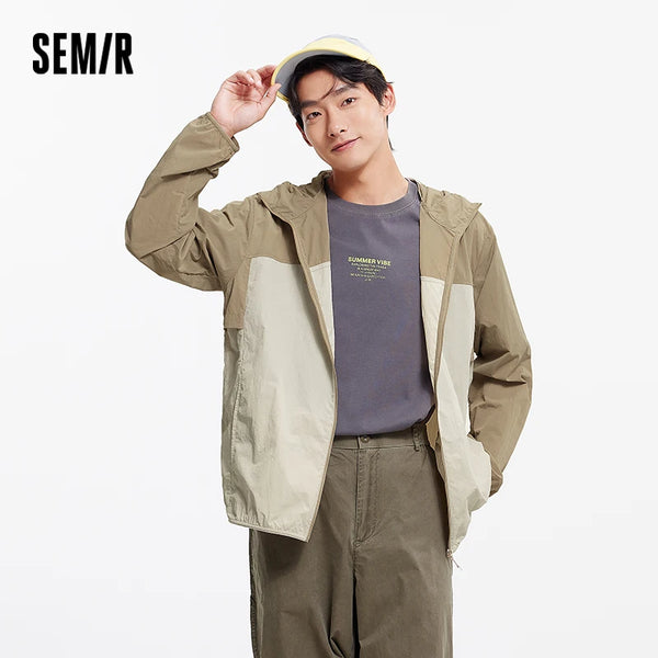 អាវក្រៅបុរស Semir UV 2026 មានមួក មានអារម្មណ៍ត្រជាក់ ស្ទីលគូស្នេហ៍ ស្មាធម្មតា ម៉ូដធម្មតា ទន់ ពាក់ប្រចាំថ្ងៃ