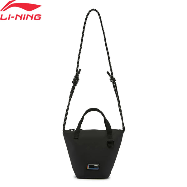 កាបូបស្ពាយ Li-Ning Unisex រចនាបថស្ព័រ ទំហំ 120*120*200mm ខ្សែអាចលៃតម្រូវបាន រាងអក្សរ D កាបូបស្ពាយទាន់សម័យ LiNing ABDW197