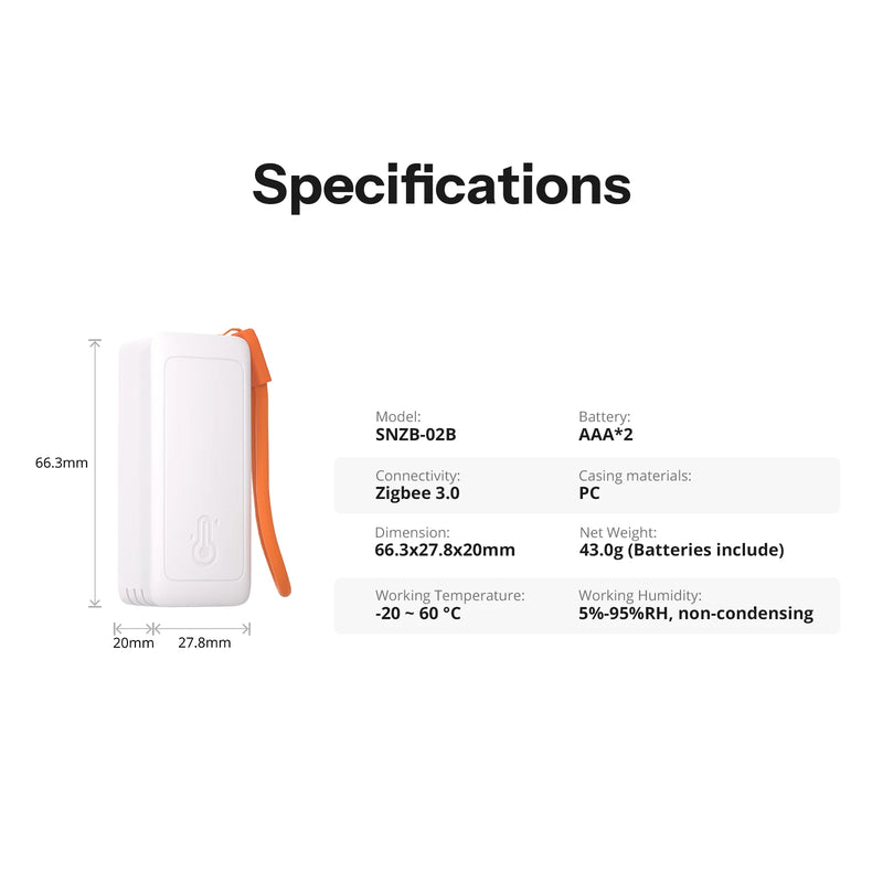 SONOFF Zigbee Temperature Sensor Humidity Thermometer Smart Home Automation Works with Alexa Google Home 4Pack for Alexa Google