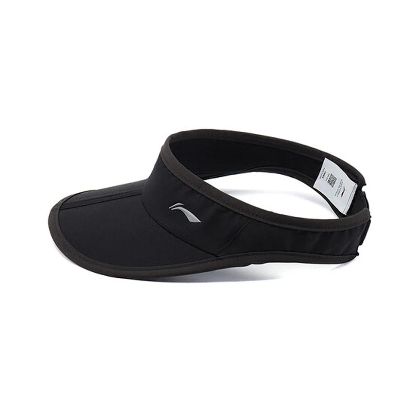 មួកការពារកម្តៅថ្ងៃសម្រាប់រត់ Li-Ning Unisex ទំហំ 56-60 សង់ទីម៉ែត្រ ធ្វើពីប៉ូលីអេស្ទ័រ ស្រទាប់ខ្យល់ចេញចូលបាន សម្រាប់បុរស និងស្ត្រី មួកកីឡា AMXV005