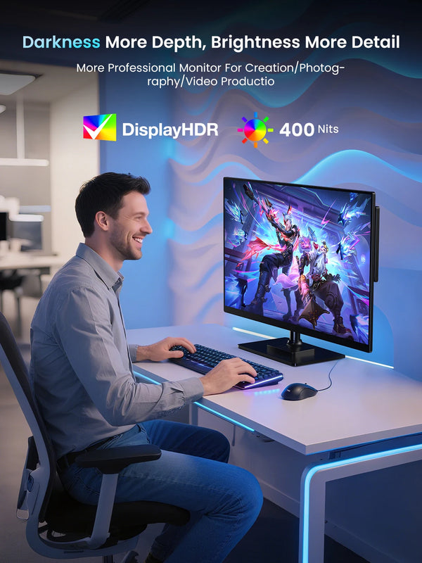 ម៉ូនីទ័រ UPERFECT UColor T17 4K UHD ជាមួយជើងទ្រលៃតម្រូវ VESA ទំហំ 17.3 អ៊ីញ អេក្រង់លេងហ្គេម 120Hz សម្រាប់ Switch NS2 PS5 XBOX PC Laptop PC MAC