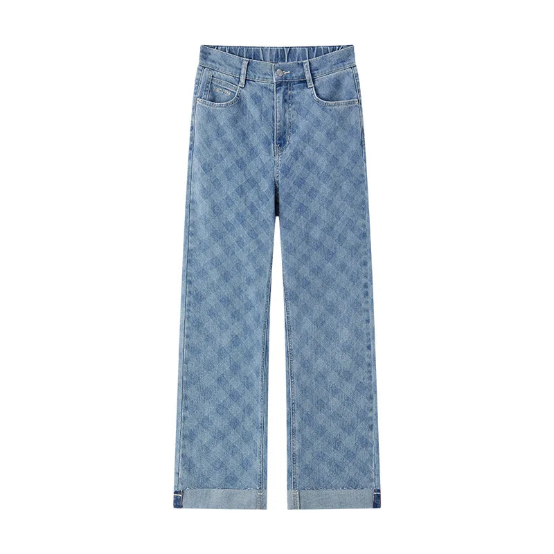 Semir Soft Jeans Women Raw Hem Straight Leg Egg Roll Pants Leg Slimming Trousers 2026 Spring Fashion Casual Bottoms