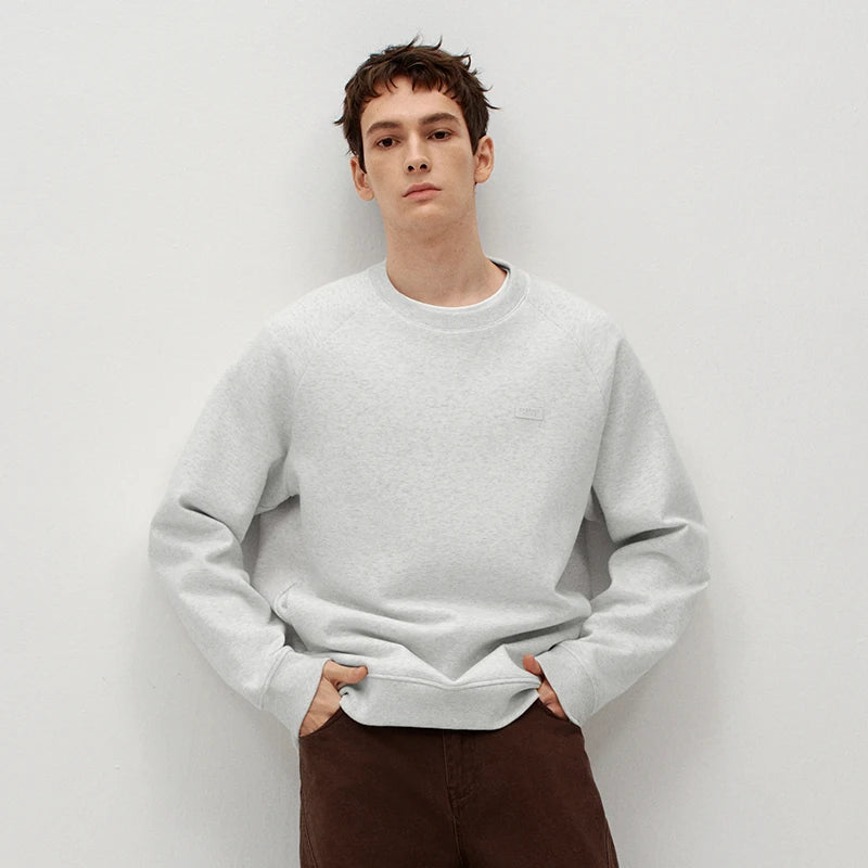 Semir Men Sweatshirt Soft Touch 2026 Winter Casual Style Warm Layer Everyday Wear Clean Silhouette Daily Wardrobe