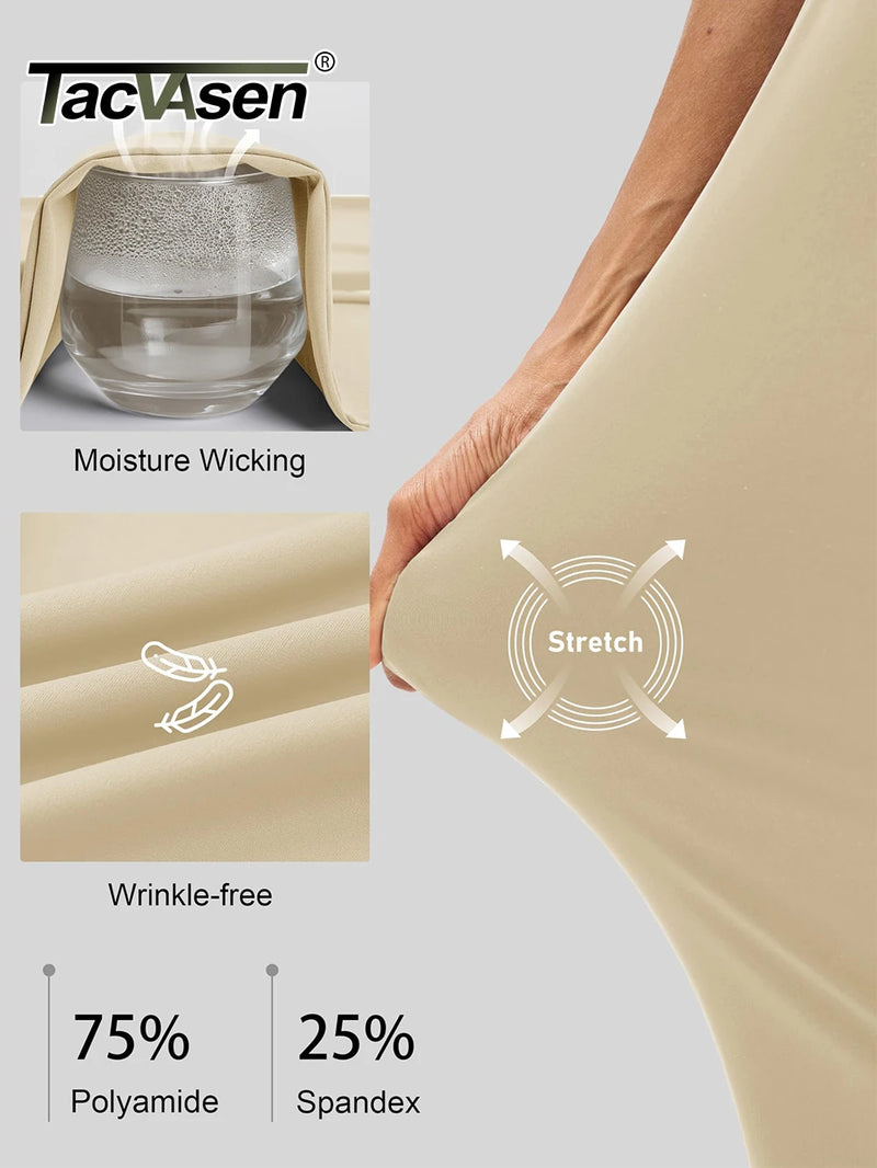 TACVASEN Golf Pants Womens UPF 50+ Lightweight Stretch High Waisted Pants Quick Dry Casual Work Trousers Travel Athletic Pants