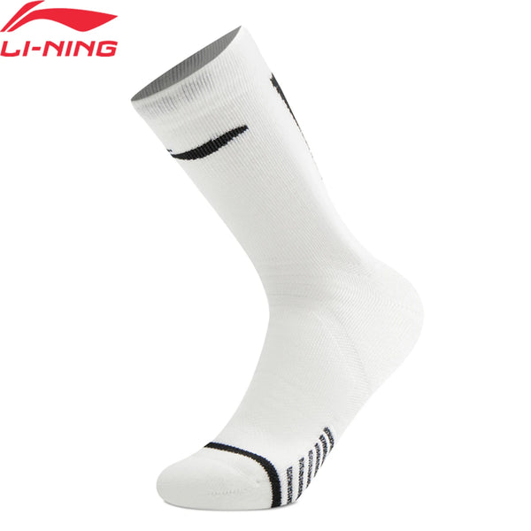 ស្រោមជើងបាល់បោះ LiNing Unisex CBA ទំហំ 22-28cm ពណ៌ខ្មៅ ស ស្រោមជើងទាន់សម័យសម្រាប់បុរស និងស្ត្រី AWLV007