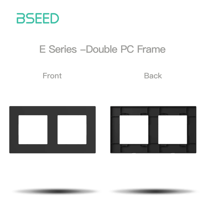 BSEED 1/2/3/4Gang WIFI Click Button Switch Part Plastic Frame Smart Curtain Switch Function Part EU Smart Socket DIY Combination