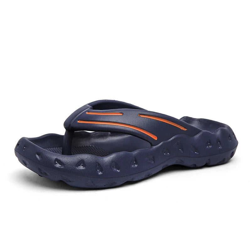 Summer Thick Sole Flip Flops Men EVA Slippers Comfortable Soft Slippers Blue Black White Size 39-46 Dropshipping