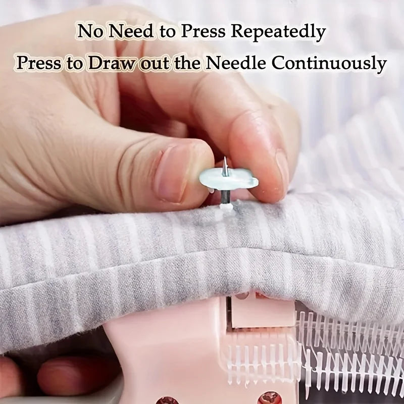 Handheld sewing machine set, 1 piece, clothing repairer with micro needles, 50 bear clips and 660 adhesive pins, household items