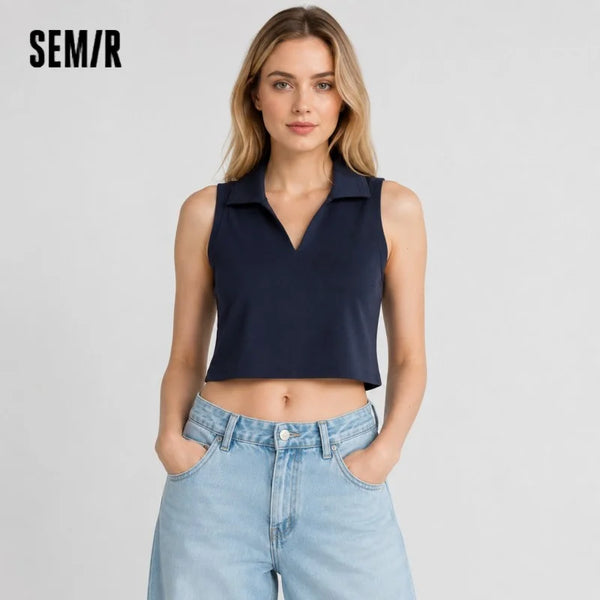 អាវកាក់ Semir សម្រាប់នារី រាងស្លីម រាងមូល រដូវក្ដៅ ឆ្នាំ២០២៦ សាមញ្ញ ធម្មតា