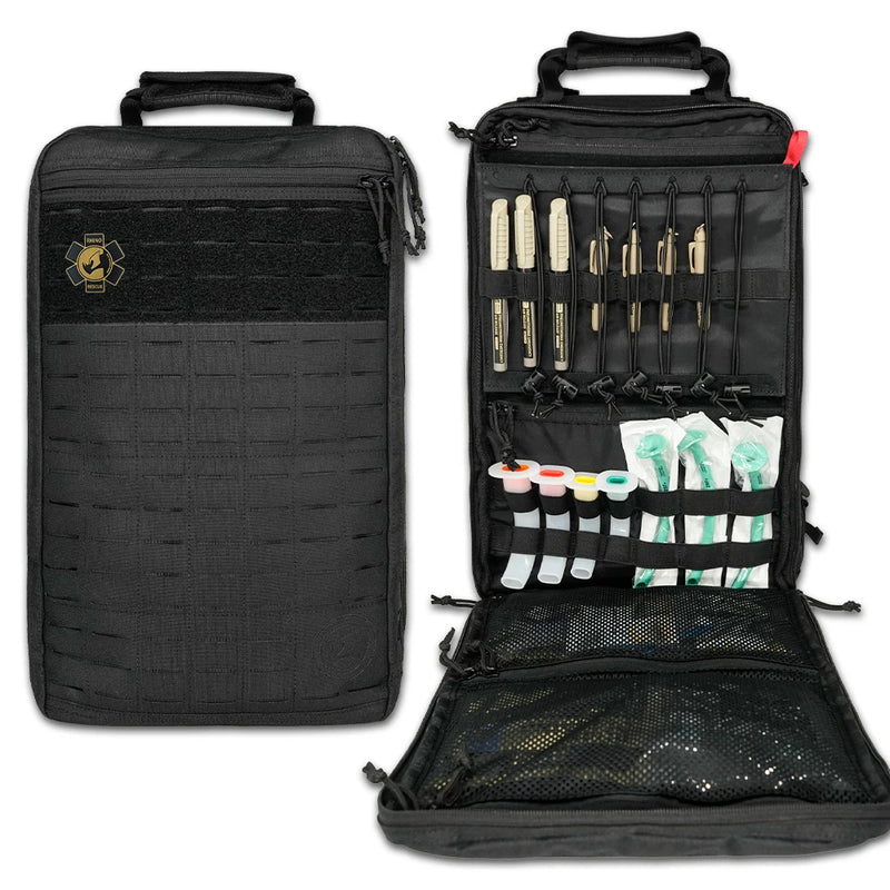 Rhino Rescue First Aid Backpack 20L 1000D Nylon Tactical Backpack First Aid Trauma Kit Out Bag for Hiking Camping R20