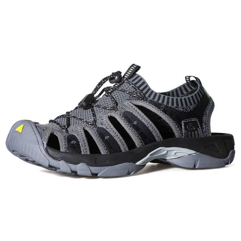 HUMTTO Summer Hiking Shoes Outdoor Sandals for Men Breathable Water Beach Mens Sandals Climbing Quick Dry Trekking Sneakers Man