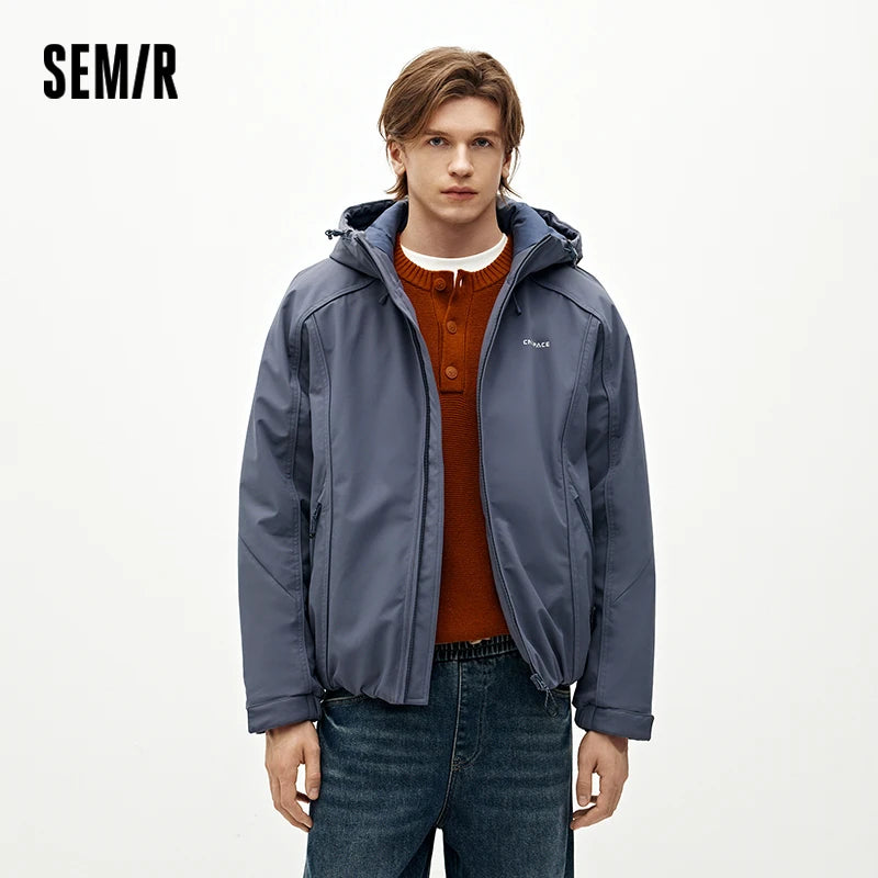 Semir Men Padded Jacket Water Repellent Windproof Shell Abrasion Resistant Raglan Sleeve 2026 Winter Everyday Style