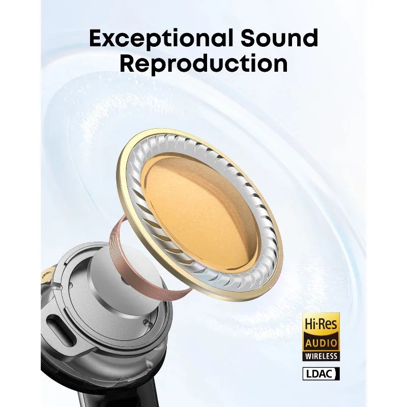 កាសស្តាប់ត្រចៀកឥតខ្សែ Soundcore ដោយ Anker Liberty5 កាត់បន្ថយសំឡេងរំខាន 3.0 កំណែសំឡេង Dolby Sound 48H កាសស្តាប់ត្រចៀកប៊្លូធូសឥតខ្សែ
