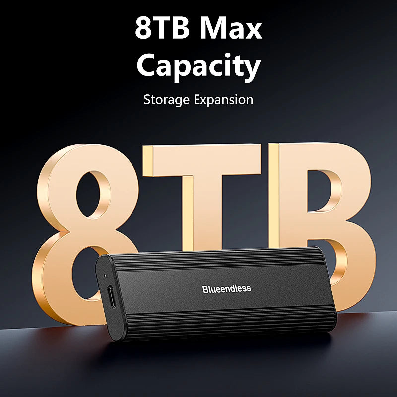 ស្រោម Blueendless M.2 NVME SATA ពីរពិធីការ NVME/NGFF SATA SSD 10Gbps ប្រភេទ C SATA NVME M.2 2230 2242 2260 2280 SSD Enclo