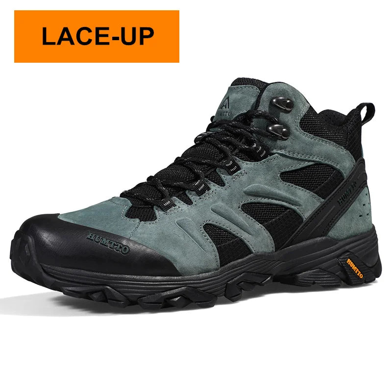 HUMTTO Waterproof Hiking Boots Mens Leather Outdoor Shoes for Men Sports Climbing Luxury Designer Trekking Hunting Male Sneakers