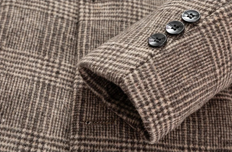 High Quality Mens Dark Gray Wool Trench Coat Winter Warm Long Jacket Business Casual Party Asian Size M-4XL
