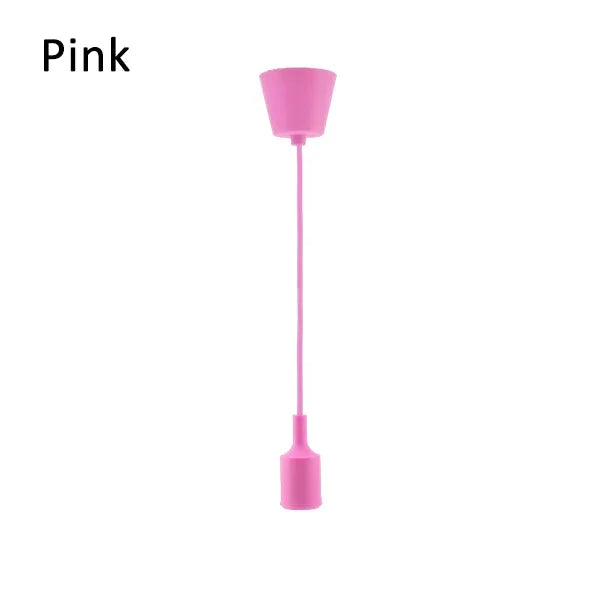 JOYINLED Silicone E27 Pendant Lamp Kit, Height Adjustable Hanging Light Cable with Ceiling Mount for Dining Table, Kids Room
