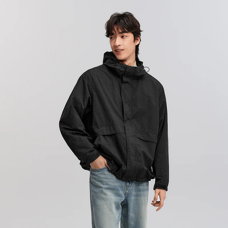Semir Retro Jacket Men 2026 Spring Denim Light Vintage Loose Hooded Casual Comfortable Fashion Stylish Top