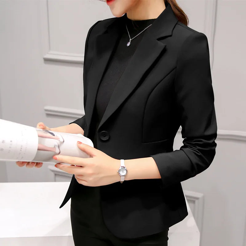 2026 Spring New Women's Long-sleeved Suit Jacket, Korean Style Slim Short Coat Women, Asian Size M-XXXL, Girl's Blazers