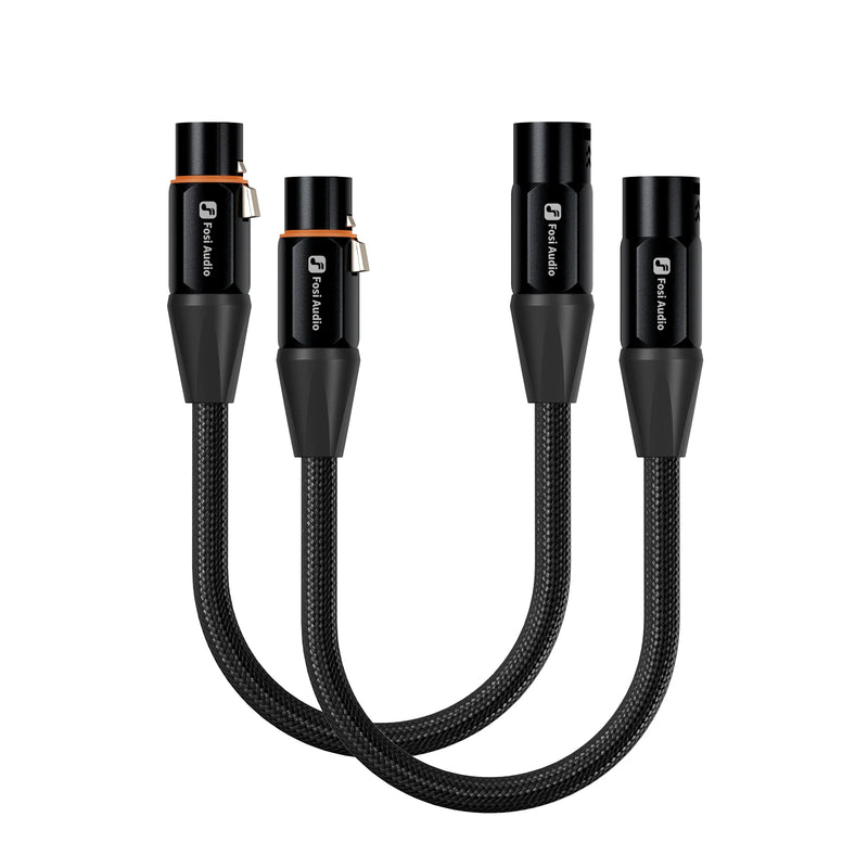 ខ្សែ XLR Fosi Audio ទំហំ 0.3M/1.2M ប្រុសទៅស្រី 2 កញ្ចប់ ខ្សែ Cannon Balanced សម្រាប់មីក្រូហ្វូន DAC Preamp ZA3 ZD3 ZP3 Amplifier