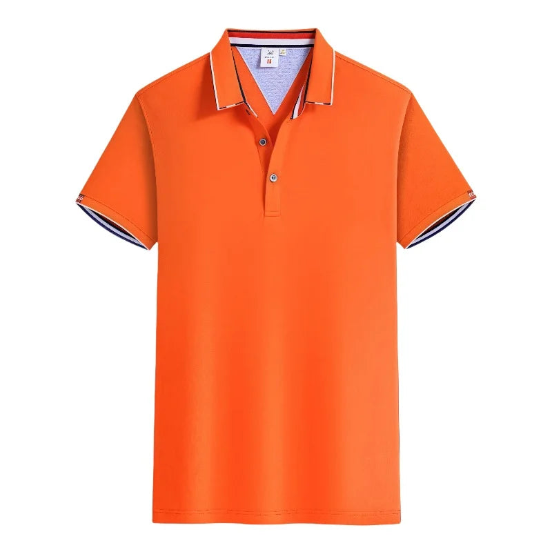 Summer Casual Loose Fit  Short Sleeve Polo Shirts  Customizable Corporate  Logo Printed Work Uniforms for Men And Women