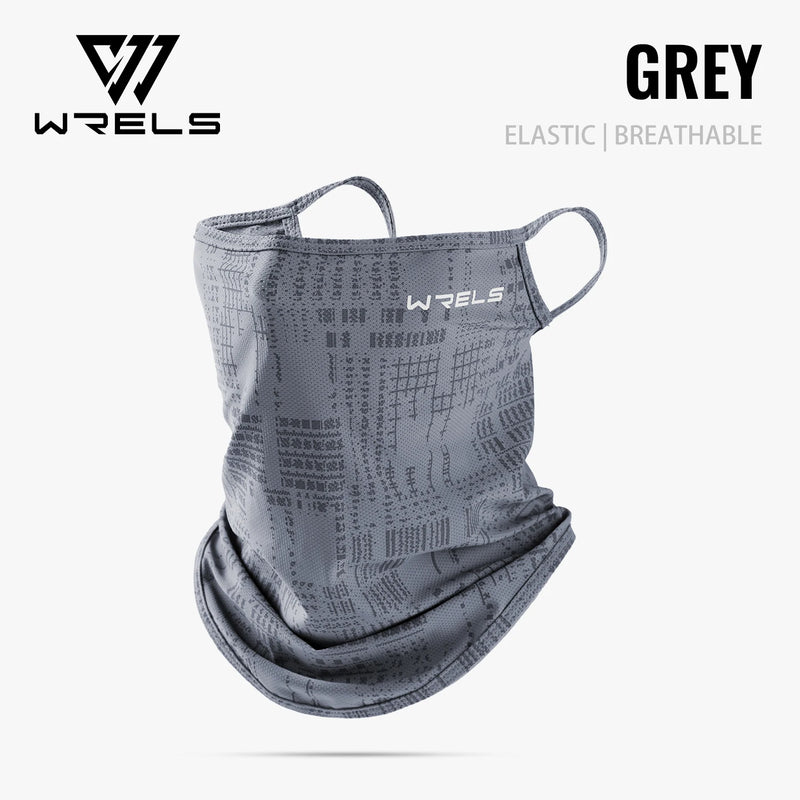 WRELS Balaclava Neck Gaiter Ice Silk Cooling UV Protection Face Mask Summer Scarf Bandana Earloop Breathable Sunscreen Fishing
