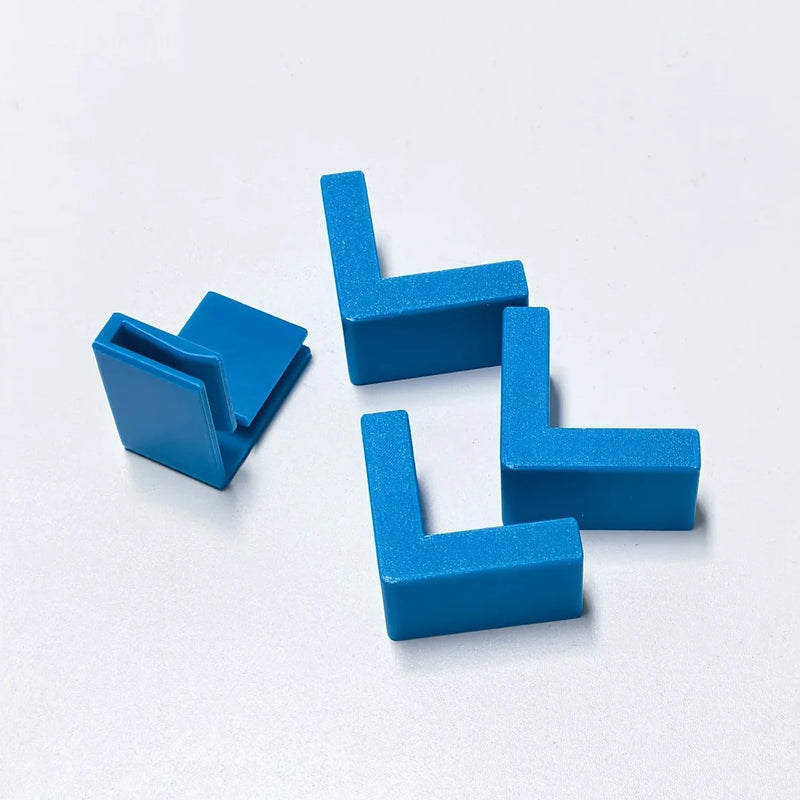 1set/4pcs 3D Printed Carton Corner Right Angle Clips, Corrugated Box Edge Reinforcement Fixing Clamps for Box Reuse Making.