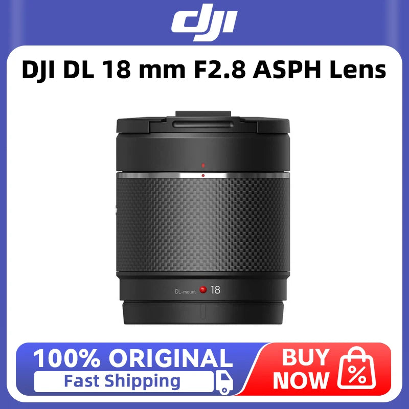 DJI DL 18 mm F2.8 ASPH Lens The DL 18 mm F2.8 ASPH full-frame ultra-wide-angle lens is specially made for 8K cinematography