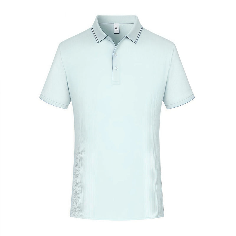 Ice Silk Polo Shirt Short Sleeve Turn-down Collar Traceless Breathable Workwear T-shirt Team Clothing Custom Logo Pattern