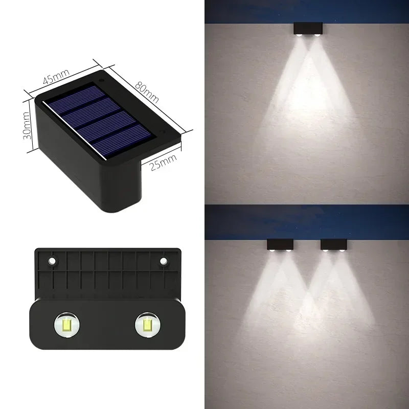 1-8 Pcs Solar Wall Lamp Outdoor IP65 Waterproof Porch Light Solar Powered Lights for Garden Yard Balcony Decor Outside Sunlights