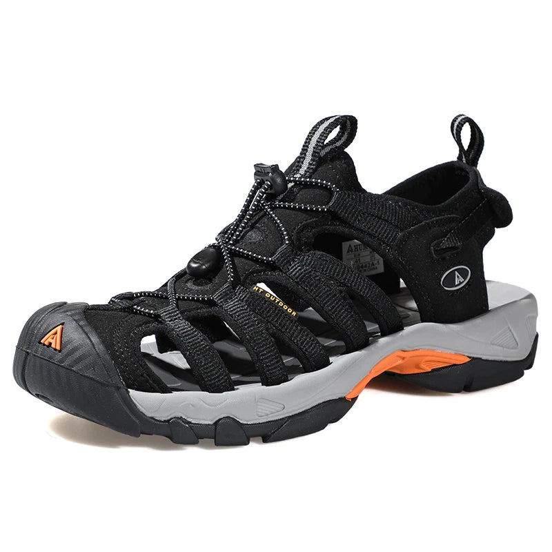 HUMTTO Summer Hiking Shoes Outdoor Sandals for Men Breathable Water Beach Mens Sandals Climbing Quick Dry Trekking Sneakers Man