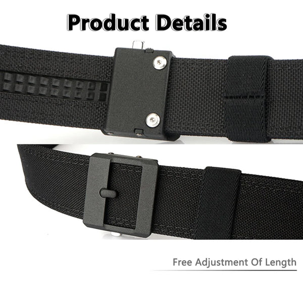 TUSHI Belt Hard Military Belt for Men and Women Tight Nylon Tactical Outdoor Belt Metal Automatic Buckle IPSC Belt Casual Girdle