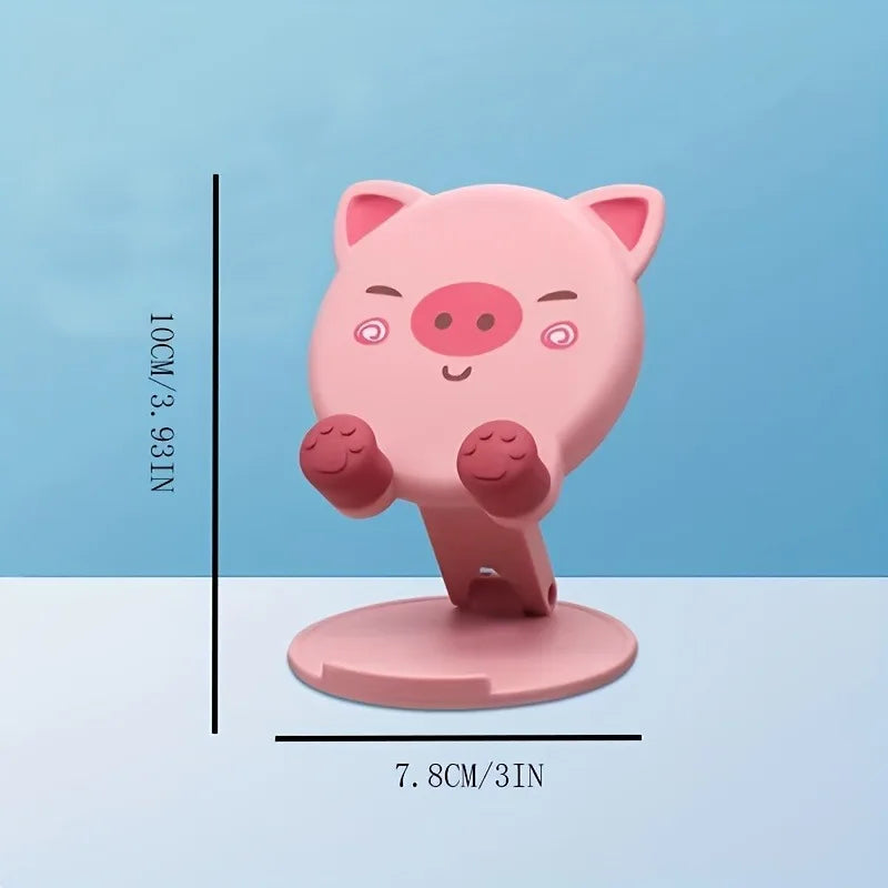 Cartoon Cute Folding Portable Multi Functional Phone Stand with Adjustable Lift And Flat Stand,Multiple Patterns to Choose from